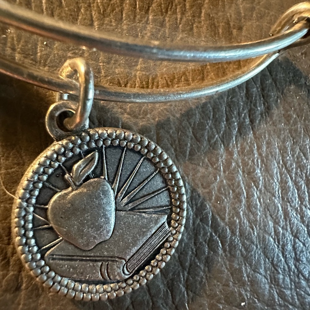 Alex and Ani Silver Apple Charm Necklace